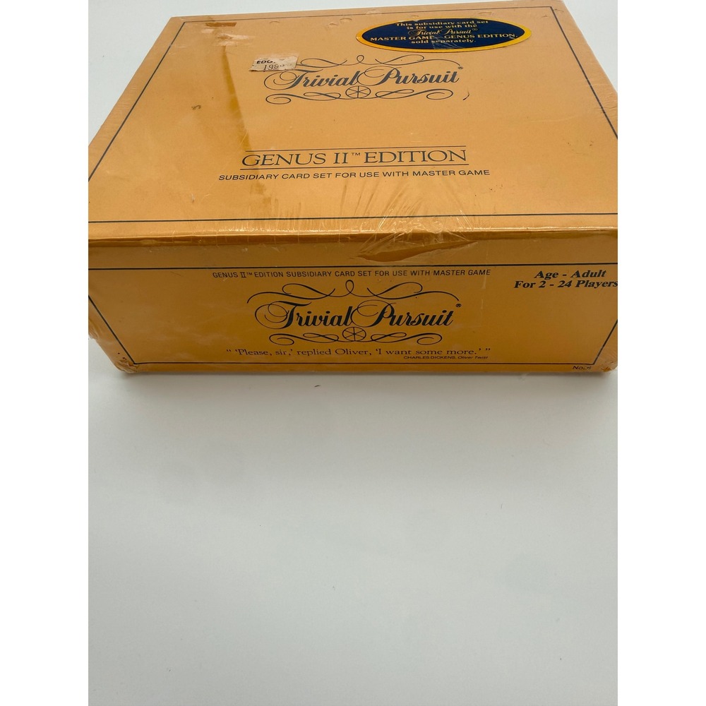 Trivial Pursuit Genus II Edition Subsidiary Card Set 1984 New Sealed Vintage - Picture 2 of 4
